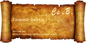 Csonka Betta névjegykártya
